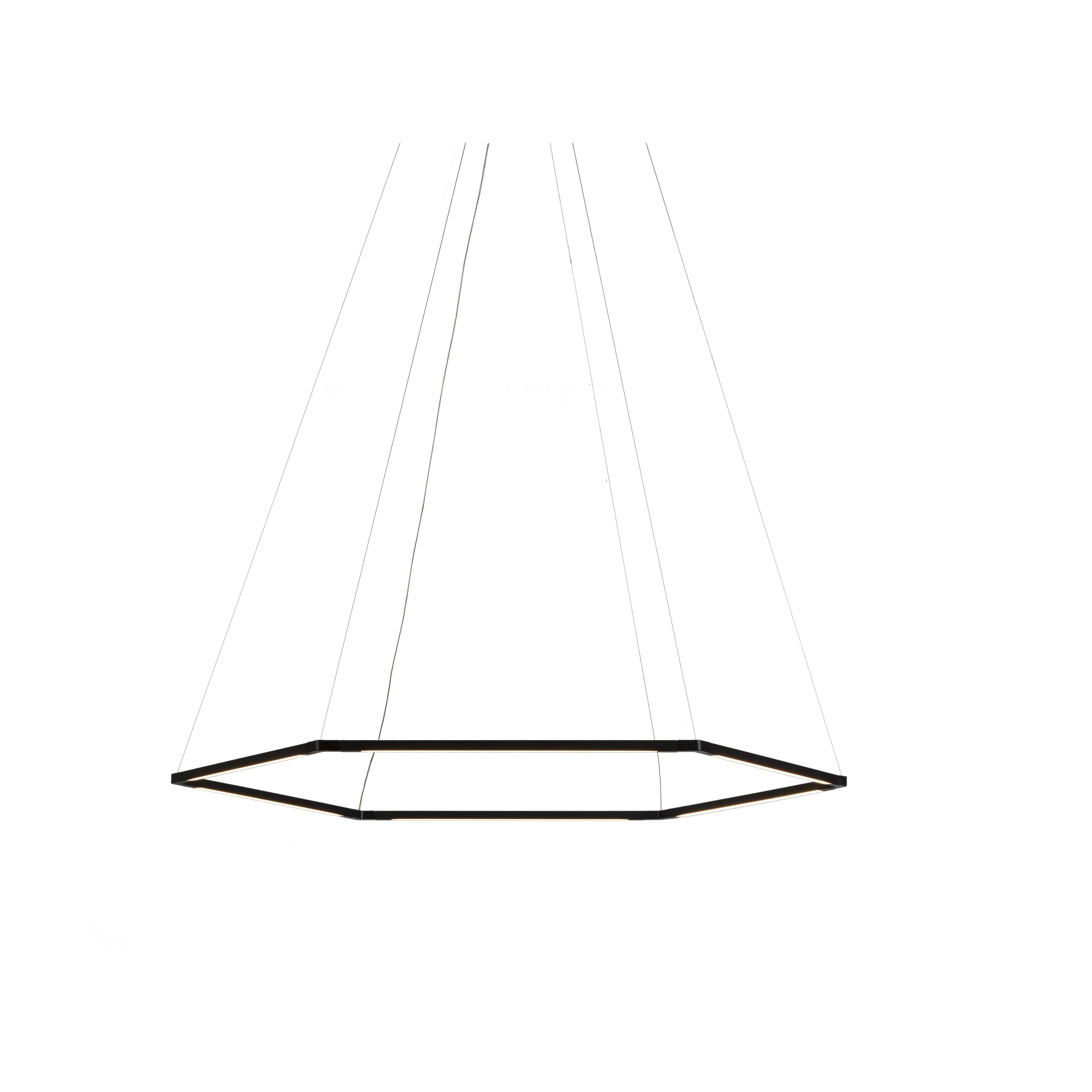 Z-Bar LED 31.5 inch Matte Black Pendant Ceiling Light, Honeycomb